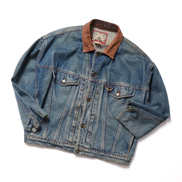 아비렉스 90’s AVIREX Denim Trucker Jacket   