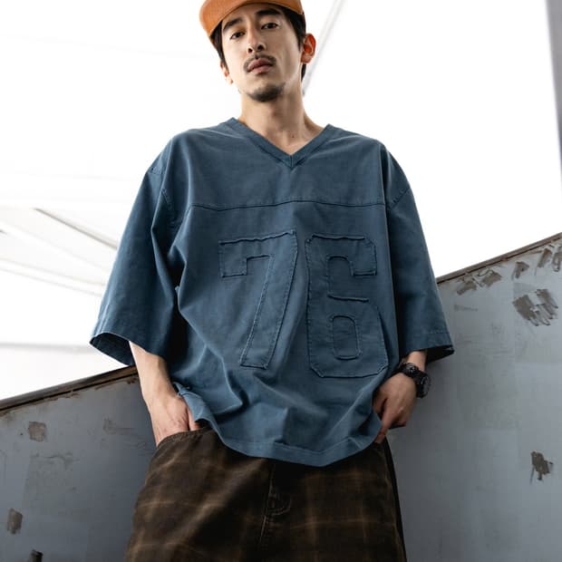 [새상품] 앵글런 피그먼트 럭비티 Washed Blue 사이즈2 ANGL