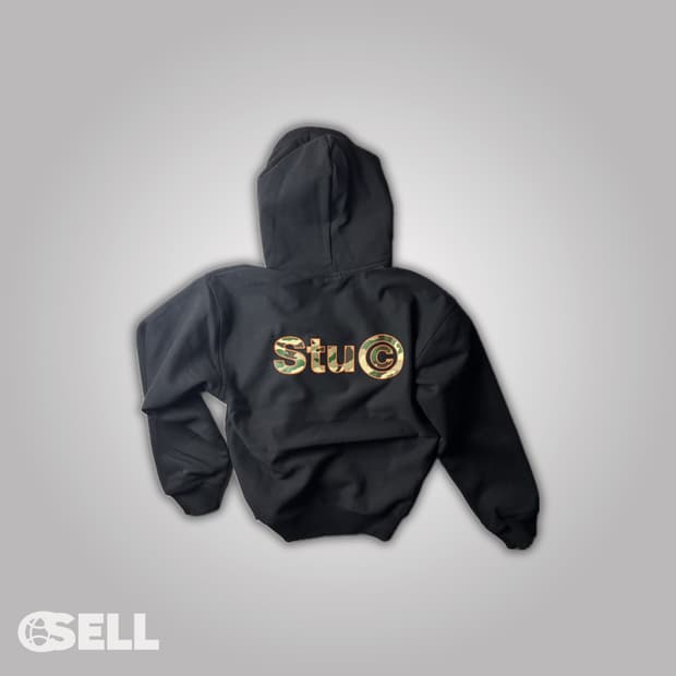 스투시 stu.c 카모 후드티