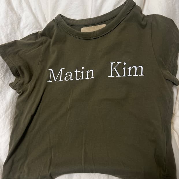 마뗑킴 티셔츠 카키