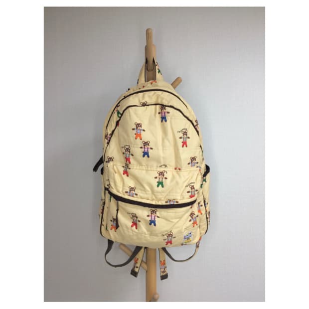 빈티지 곰돌이 베이지 백팩