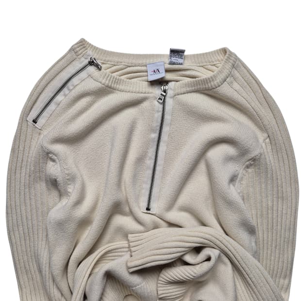 [L] 아르마니 익스체인지 지퍼디테일 골지니트