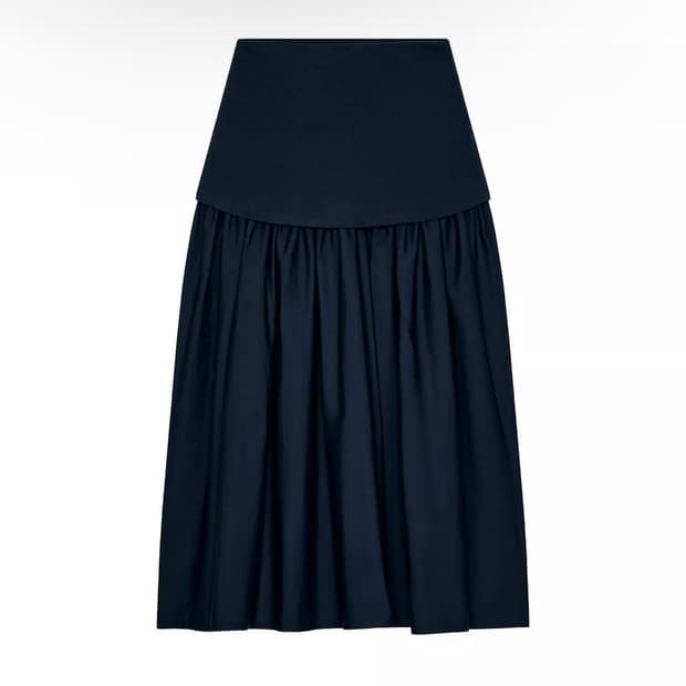 Zara 자라 미디 스커트 네이비