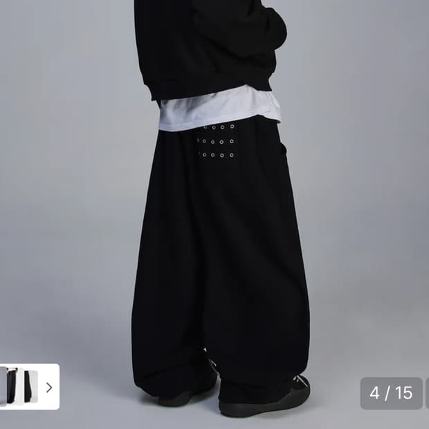 스켈리웩 아일렛 스웨트 팬츠 블랙