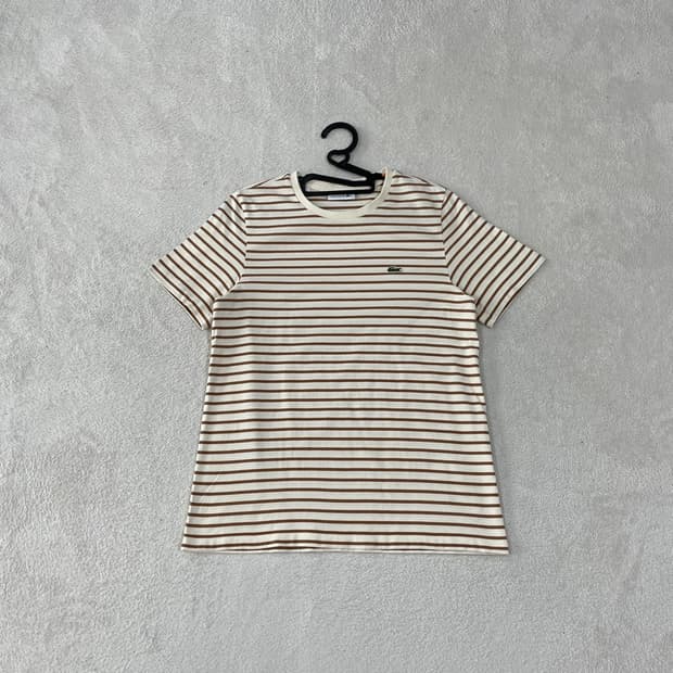 95 라코스테 여성 스트라이프 반팔티 M