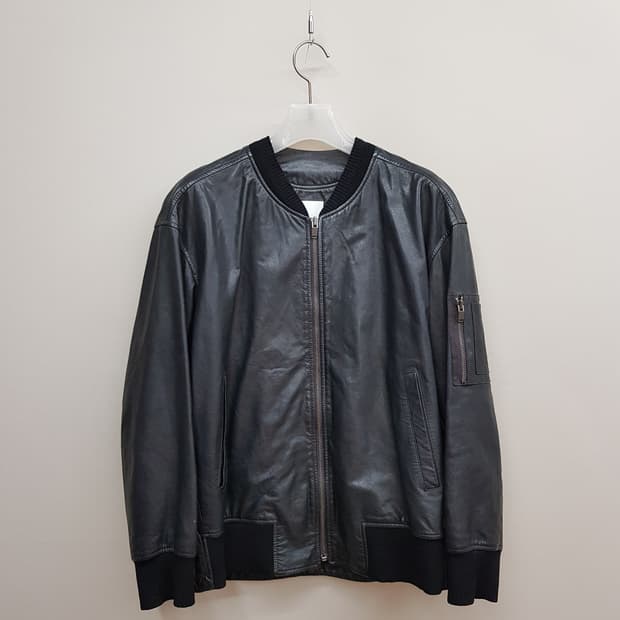 구호 KUHO 가죽 레더 블루종 자켓 85-94-160사이즈