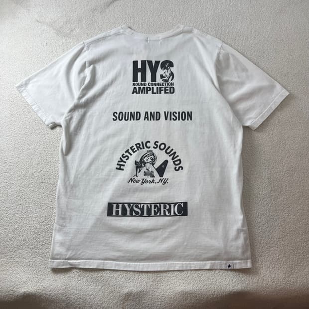 105 히스테릭 글래머 HYS SOUNDS 스크래치 반팔 티셔츠