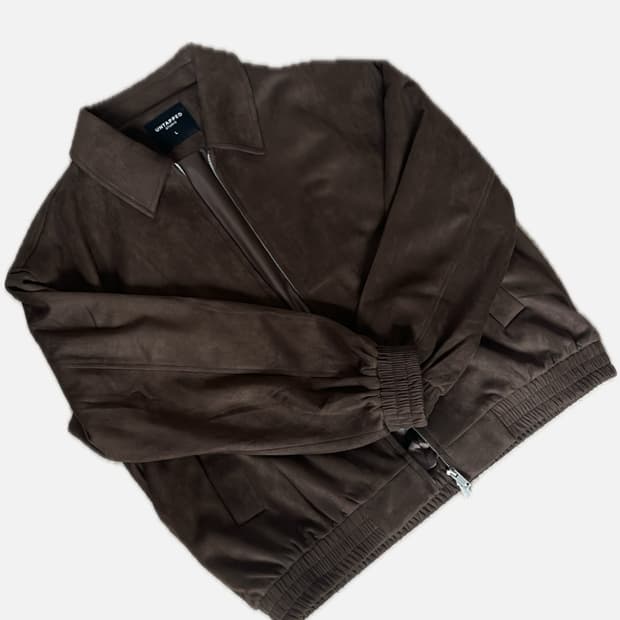 블루종 스웨이드 자켓