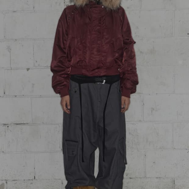 팬시클럽 아일렛 퍼 MA-1 버건디