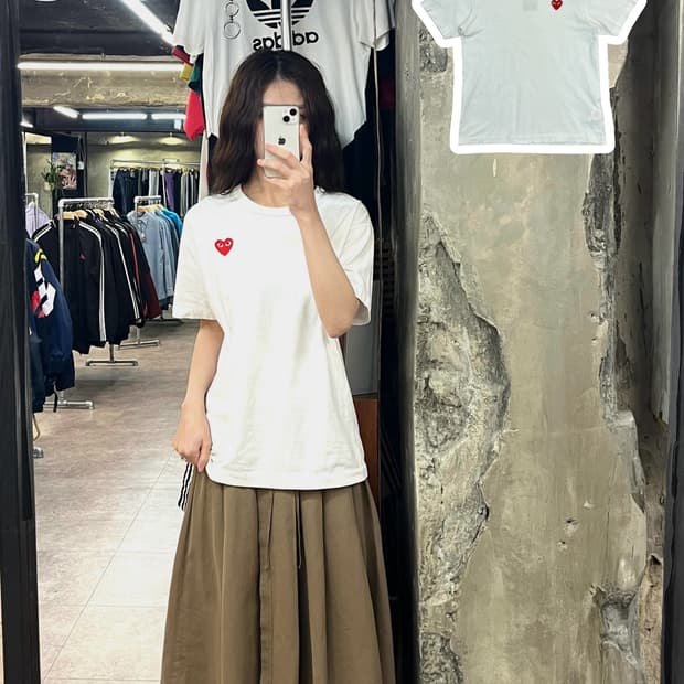 꼼데가르송 반팔티 화이트 L #csz2568