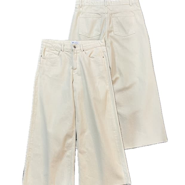 Zara Cut-off wide pants