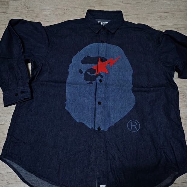 BAPE STA Ape Head Relaxed Fit Denim L/S