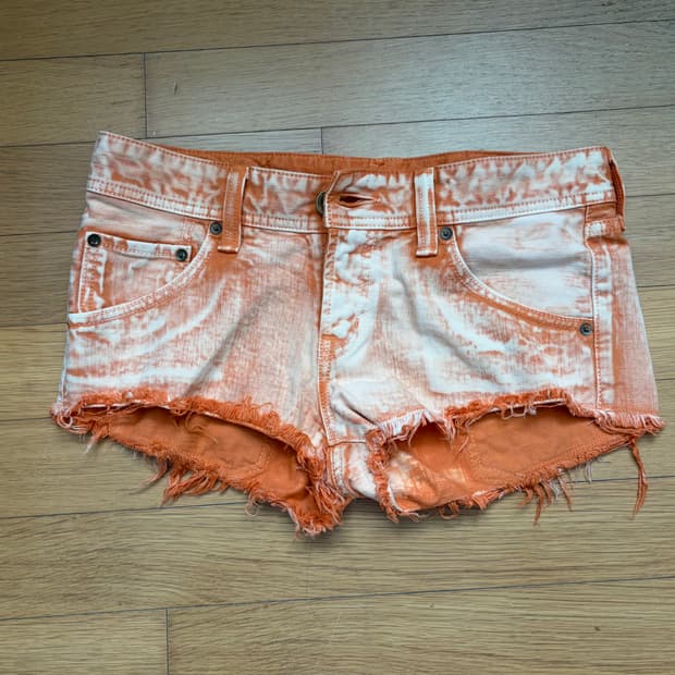 로데오 크라운즈 오렌지 숏팬츠 