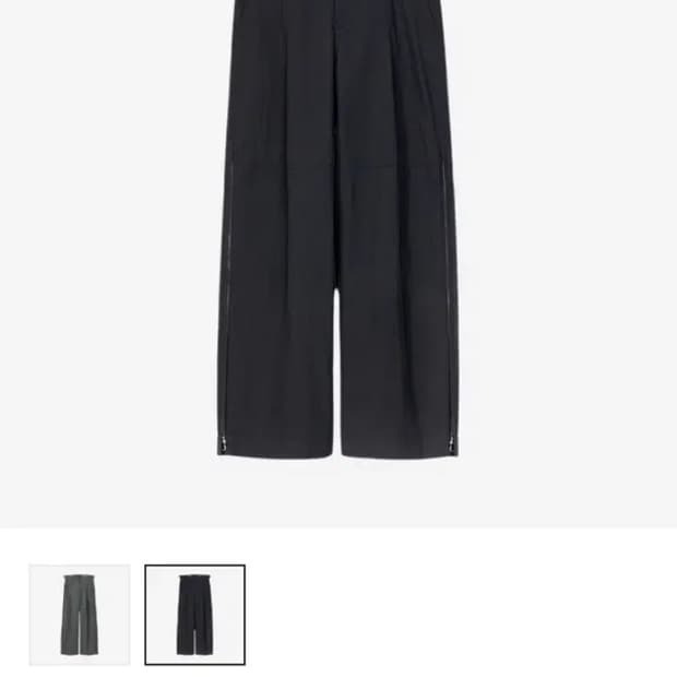 고낙 2 패널 사이드 지퍼 팬츠 블랙 m