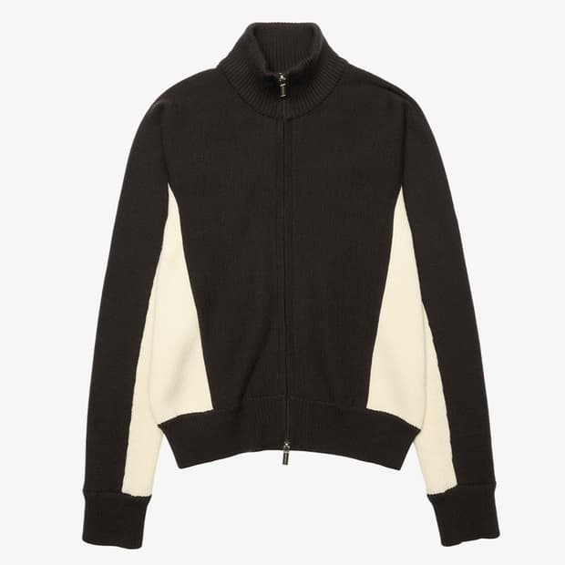 스튜디오테이블 CURVED TWO TONE WOOL ZIP-UP