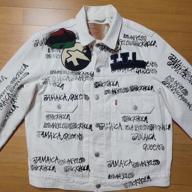 스투시 x 아워레가시 x 데님 티어스 TTL 데님 자켓 화이트