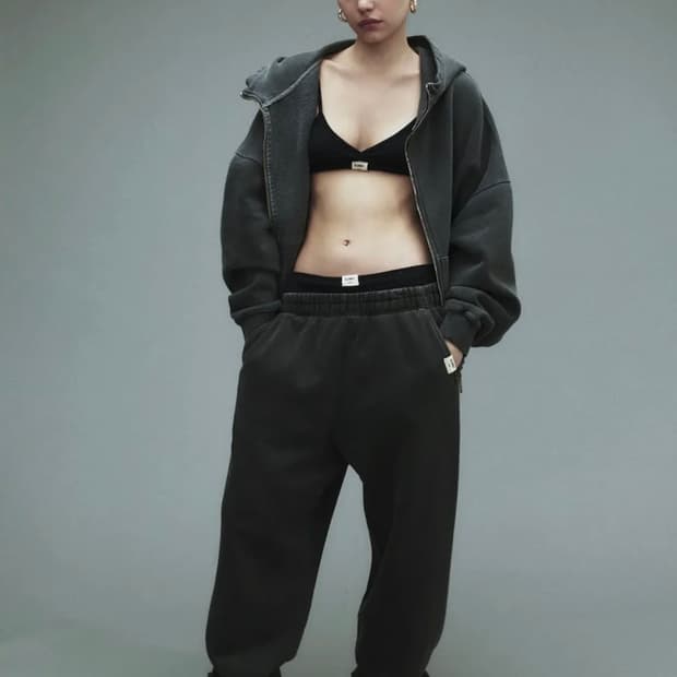 글로니 G클래식 워시드 스웨트팬츠 차콜 스웻홈웨어트레이닝복바지셋업조거챠맨