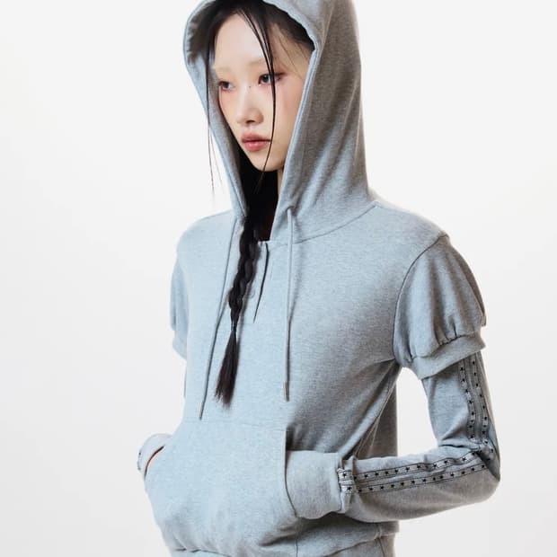 IM PUFF HOOD TEE(GRAY)