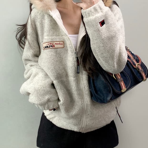 FUBU 후리스 퍼 자켓