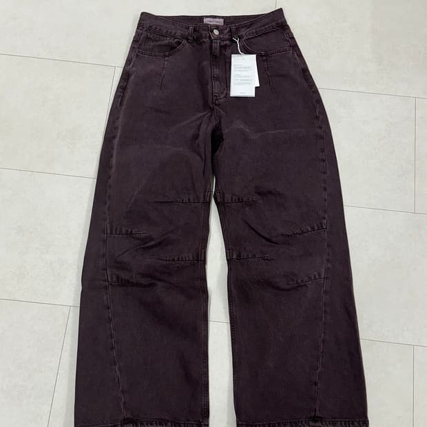 999휴머니티 AV 플리츠 다이드 데님 팬츠 (페이디드 퍼플)