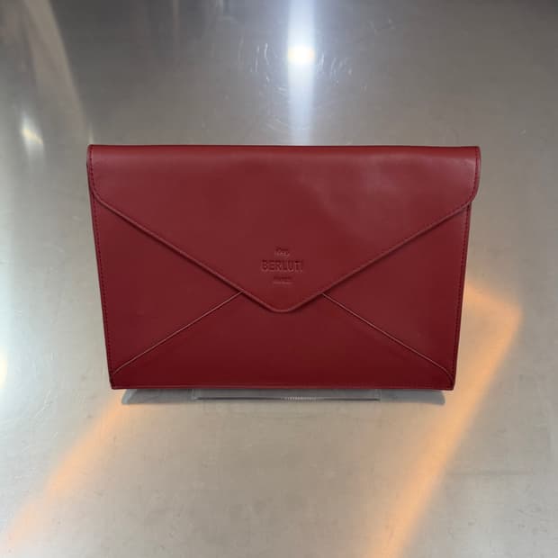 벨루티 레더 스웨이드 클러치