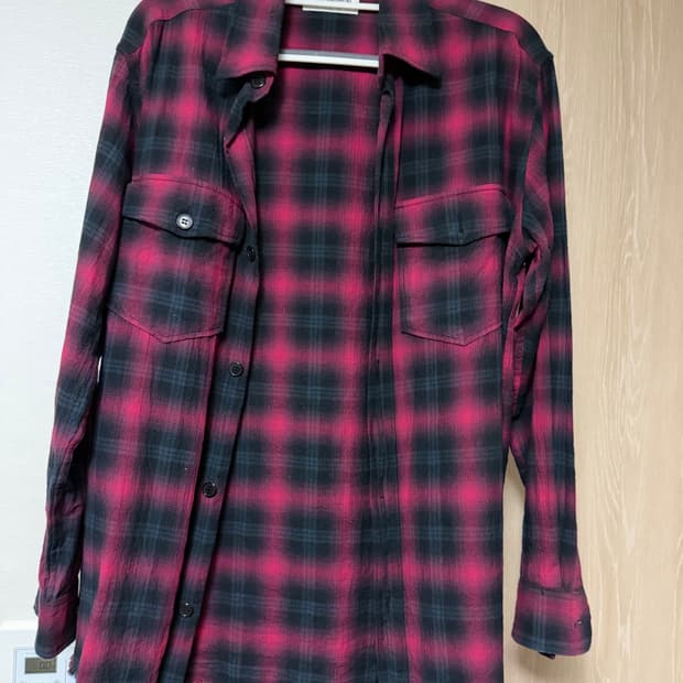 생로랑 체크셔츠 S