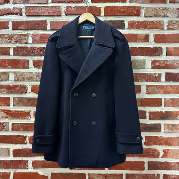 (2XL)폴로 더블 피코트 네이비