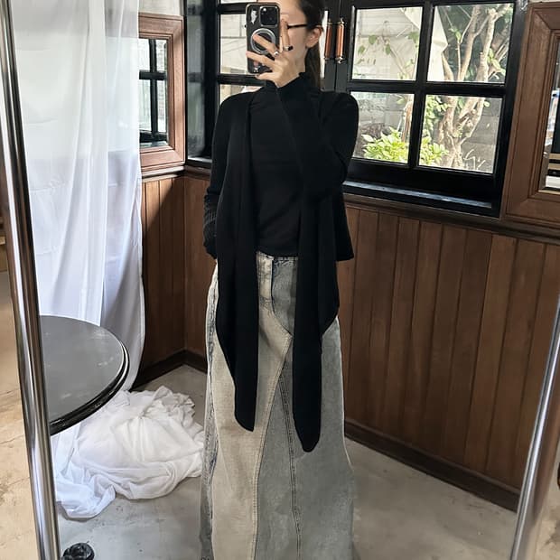 DIESEL draoed longline cardigan