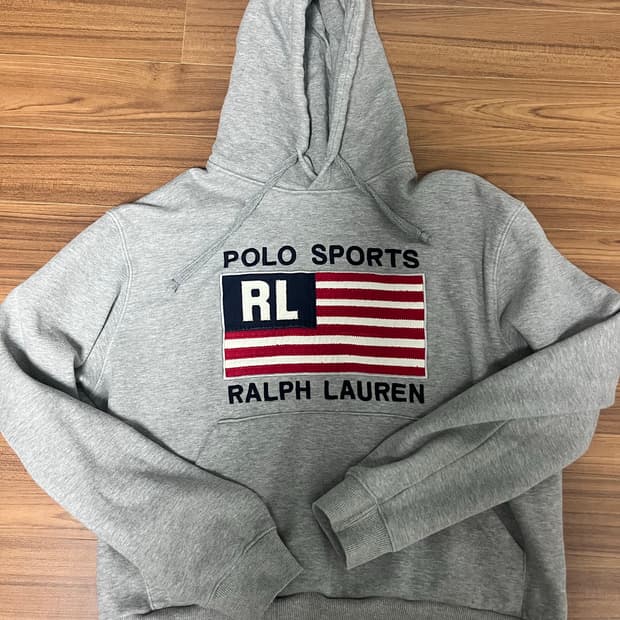 폴로 성조기 후드티