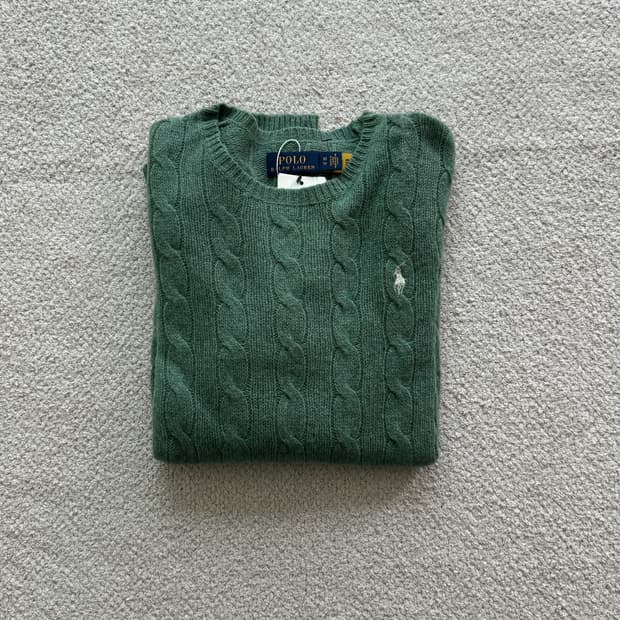 (새상품/정품) 폴로랄프로렌 울캐시미어 꽈배기니트(여XS)
