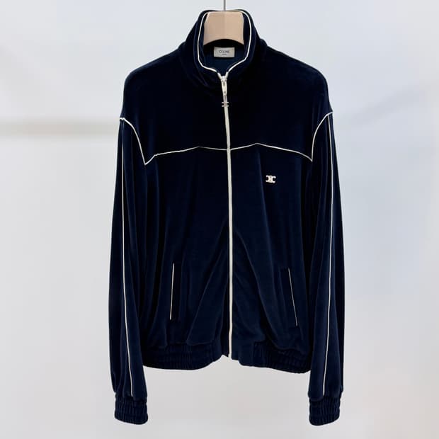 [S+급/L] 셀린느 트리오페 벨벳 트랙 자켓 집업