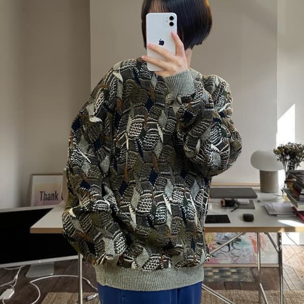 빈티지 라운드 니트 MADE IN USA (Man L) AA0982