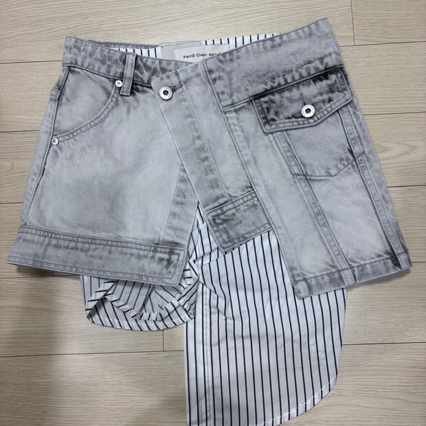 [S] 펑첸왕 셔츠 레이어드 스커트
