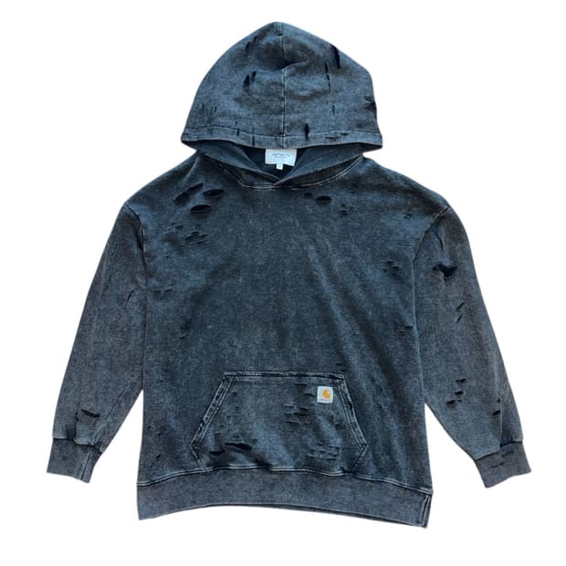 Carhartt wip destroyed damaged hoodie