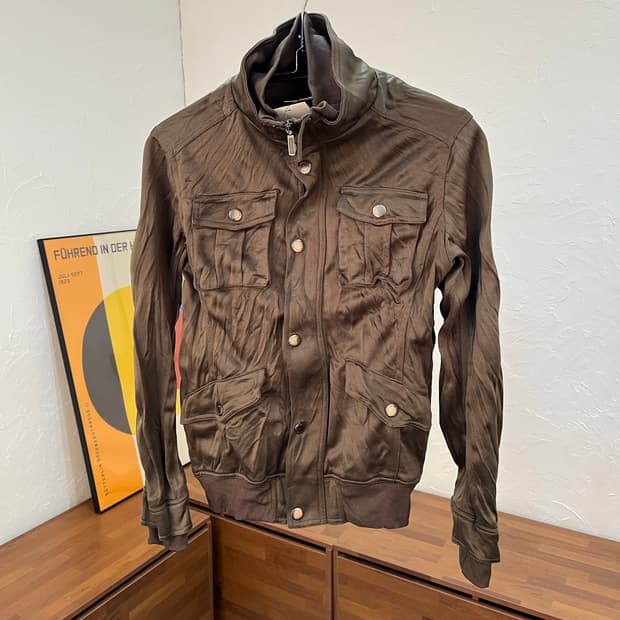 IN THE ATTIC 주름 저지 집업 자켓