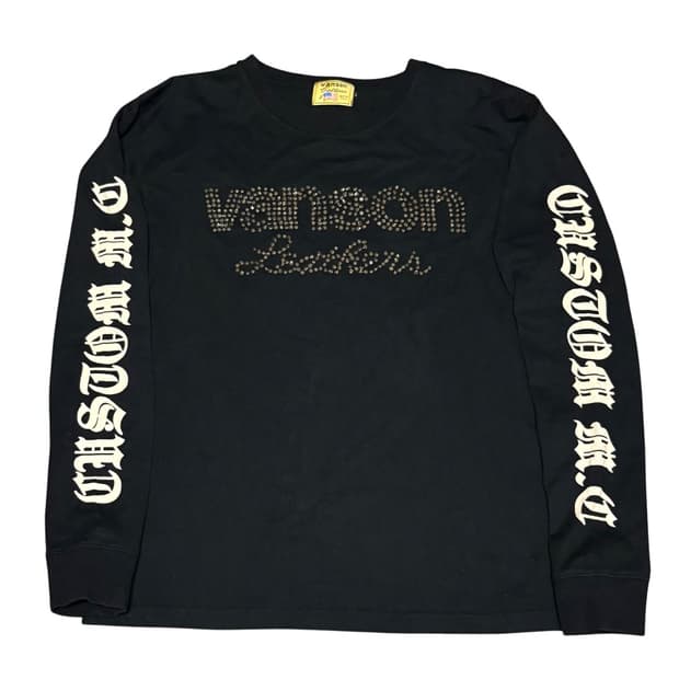 vanson 밴슨 큐빅 로고 원스타 롱슬리브 티셔츠 L