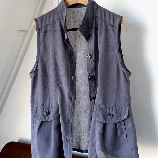 Sheer poly utility design gilet