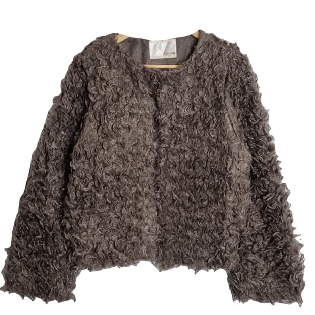 RAY CASSIN 브라운 시어링 자켓 