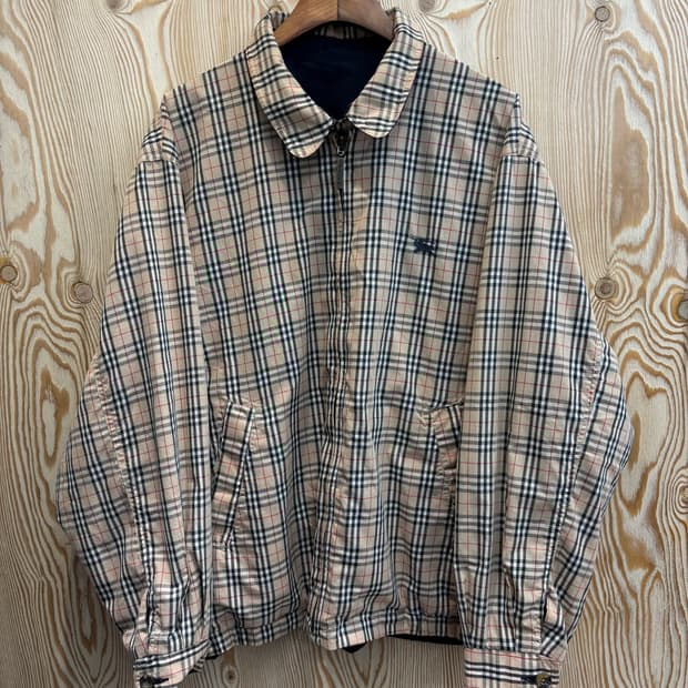 00s 버버리 노바 체크 리버시블 블루종 