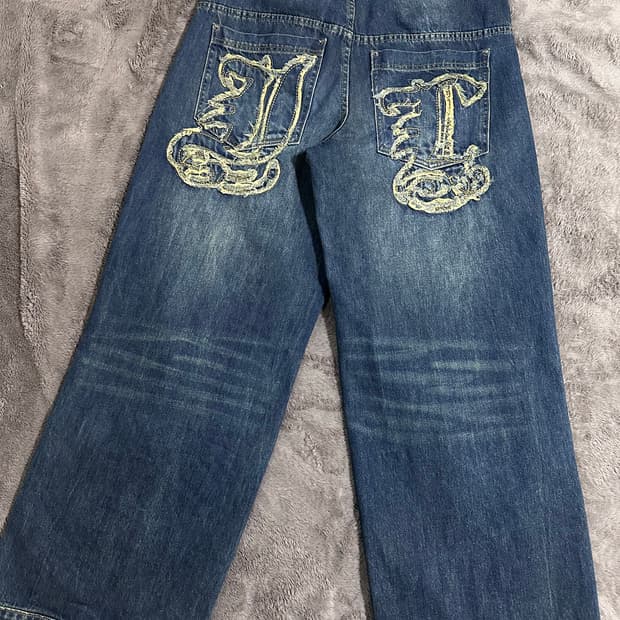 제이디드 런던 배기 와이드 데님팬츠