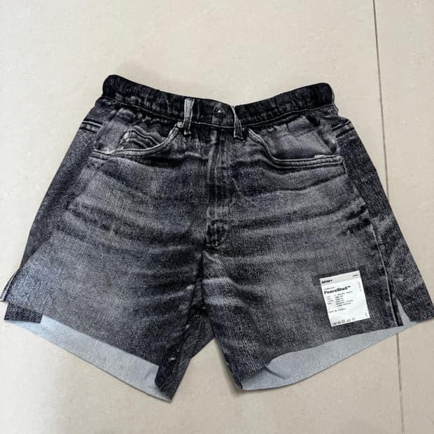 새티스파이 피스쉘 데님 쇼츠 S 블랙