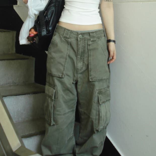 아워캐비넷 move washing cargo pants