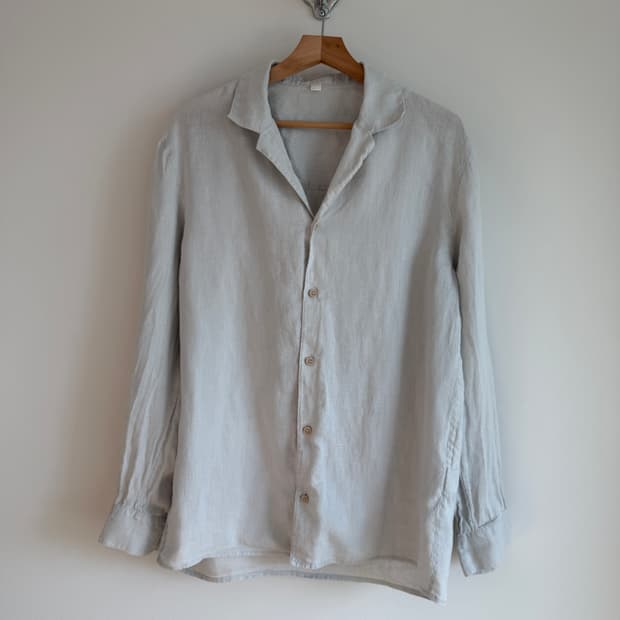 코스(COS) 린넨 오픈카라 셔츠