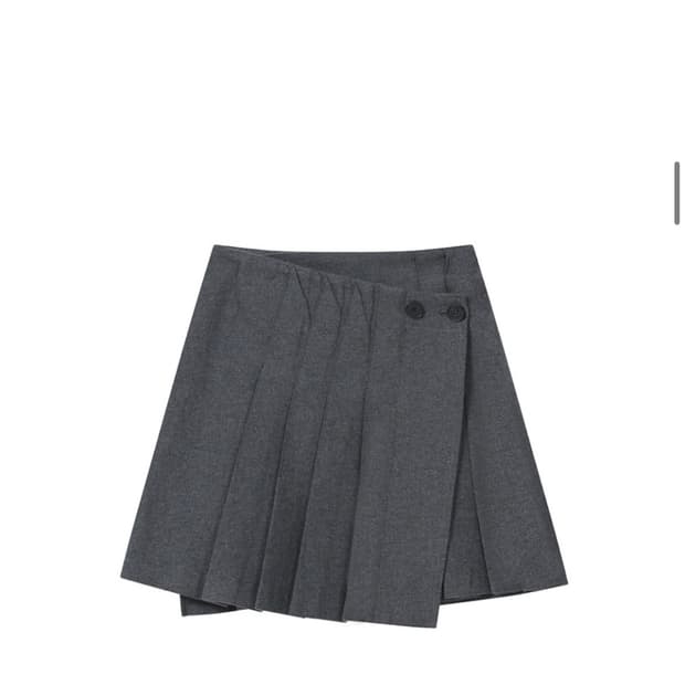 미세키서울 플리츠 미디 스커트 다크 그레이 1