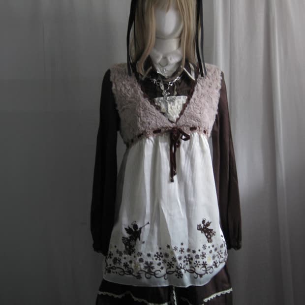 Axes femme 엑시즈팜 퍼 베스트 +원피스