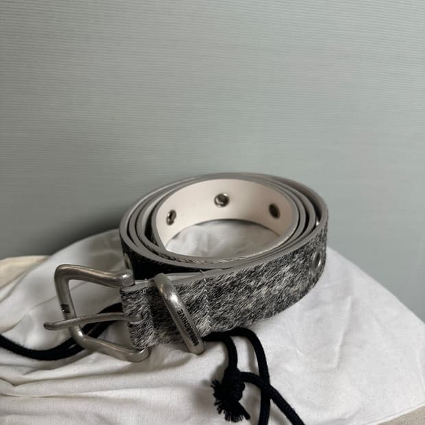 9999아카이브 카우하이드 벨트 스노우 와이드