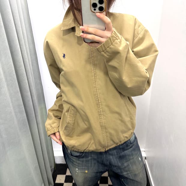 폴로 베이지 코튼자켓