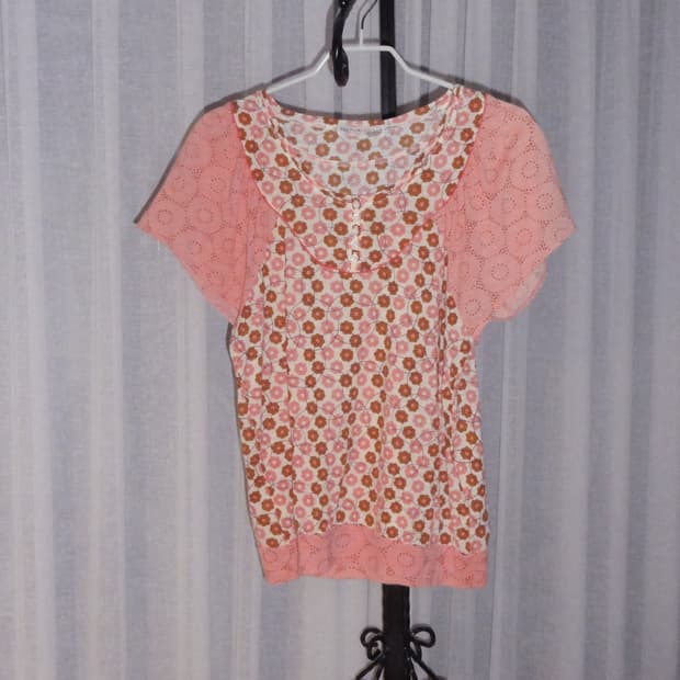 Tsumori Chisato 플라워 패턴 탑