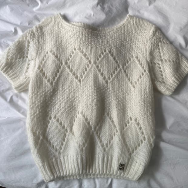 글로니 니트 반팔 탑