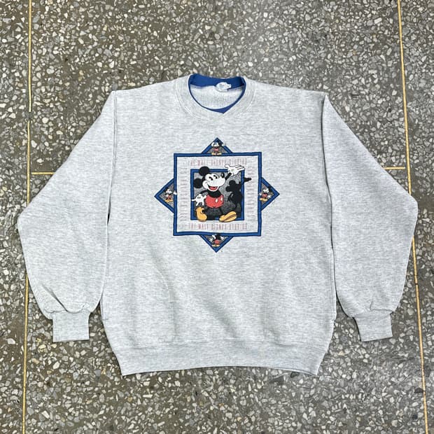 80s USA 디즈니 미키 마우스 빈티지 스웻셔츠 XL(100)